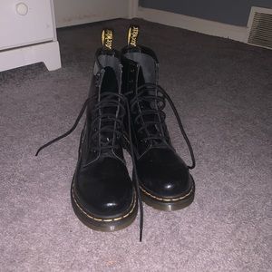 Doc martens shiny boots